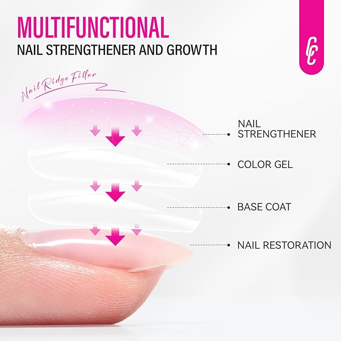Nail Strengthener for Women: 8 in 1 Natural Nail Hardener Extra Strong and Growth - Nail Polish Hardener for Weak and Damaged Nails 15ml