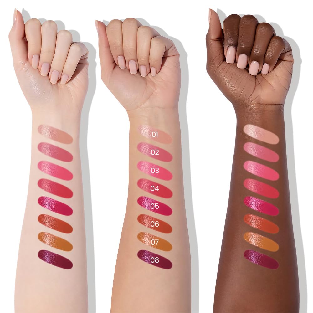Honey Lipstick Tinted Lip Balm - Matte Tint Cream Lipsticks for All Skin Tones, Hydrating Lip Stain, Can be Buildable Blendable Nourishing Moisturizing Suitable for Women to Every Day Makeup 02