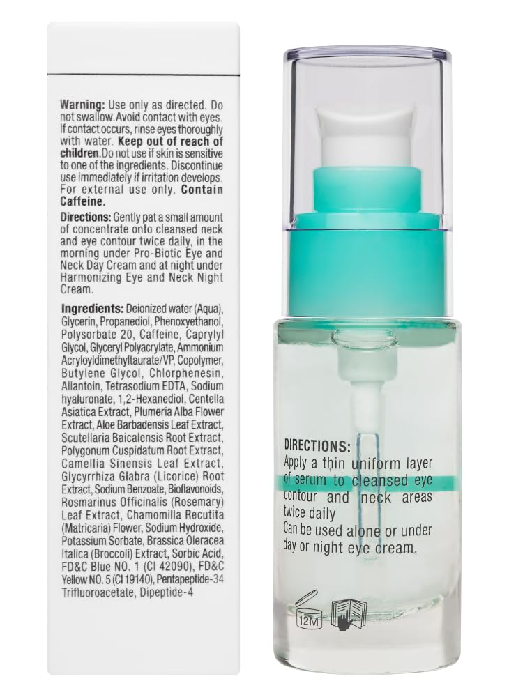 -CHRISTINA- Unstress Eye and Neck Concentrate Hydrating Peptide Serum for Face | Soothing Relief and Softening Effect | Face Serum Balances Skin Microflora 1 fl. oz (30 ml)