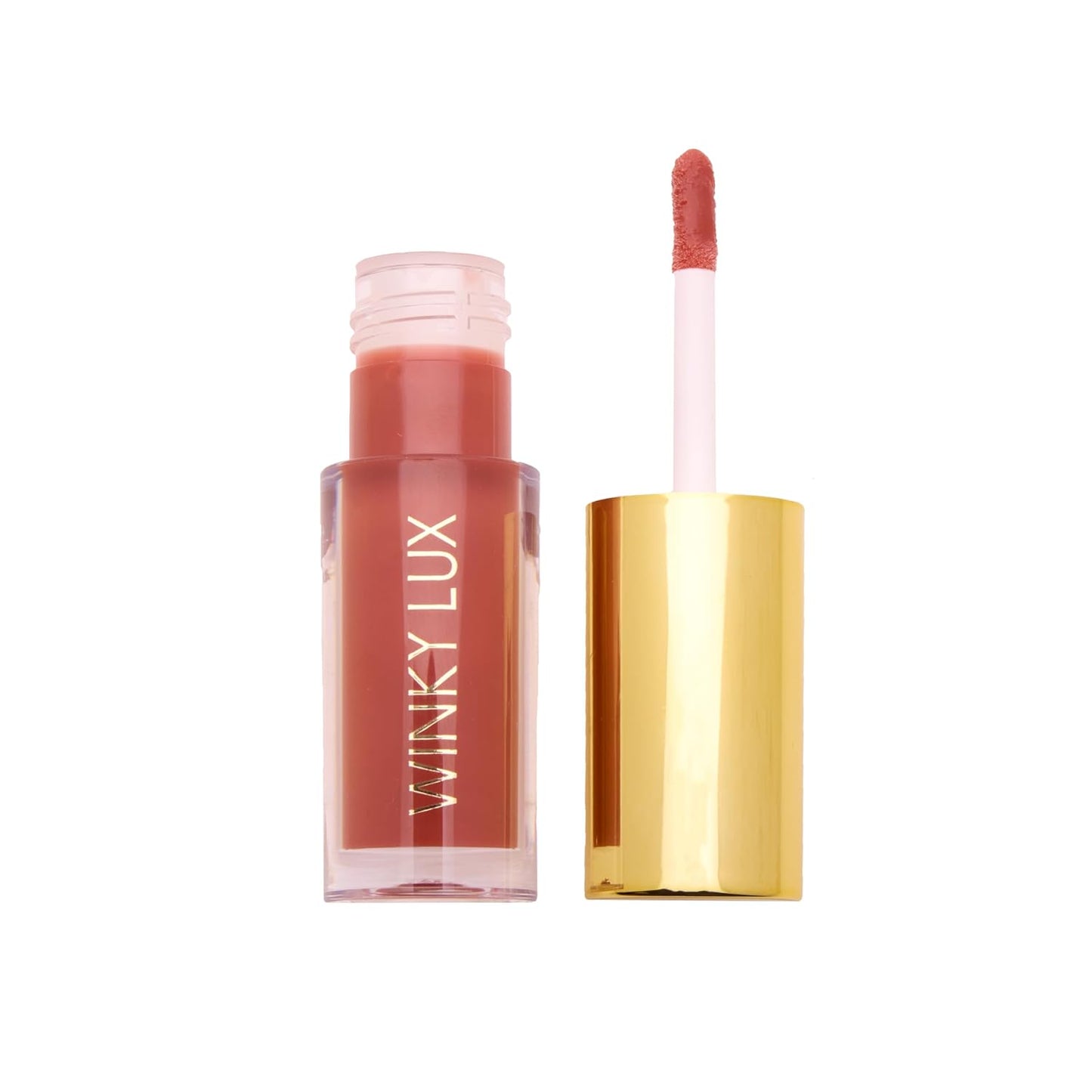 Winky Lux Swoon Very There Lip Oil - Hydrating Nude Brown Tint with Jojoba Oil, Non-Sticky Glossy Lip Oil, Natural Beige Gloss for Juicy Lips & Soft Vanilla Scent