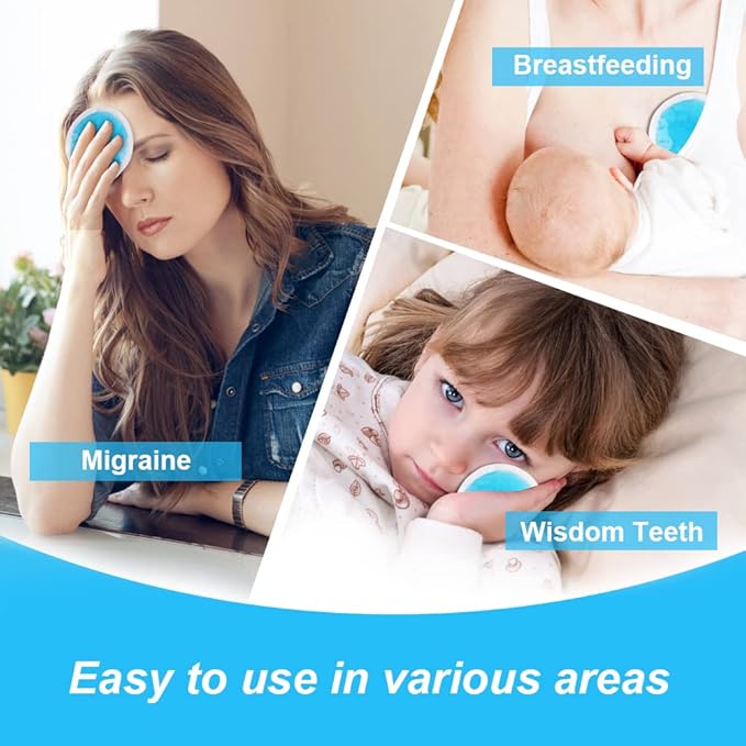 NEWGO Bundle of Cold Gel Eye Mask and Round Ice Pack