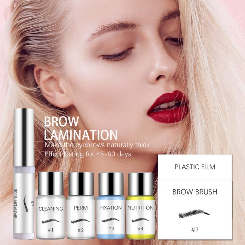 Eyebrow Lamination Kit | KINDD Brow Lamination Kit | Professional DIY Perm Kit for Instant Eyebrow Lift | Wake Up Fuller Feathered Eyebrows | Ideal for Home & Salon Use