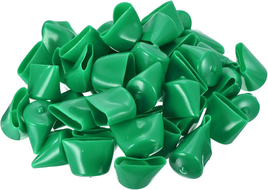 uxcell 50pcs Rubber End Caps 29mm ID Vinyl Cap Cover Screw Protectors Dark Green, 1.14 inch