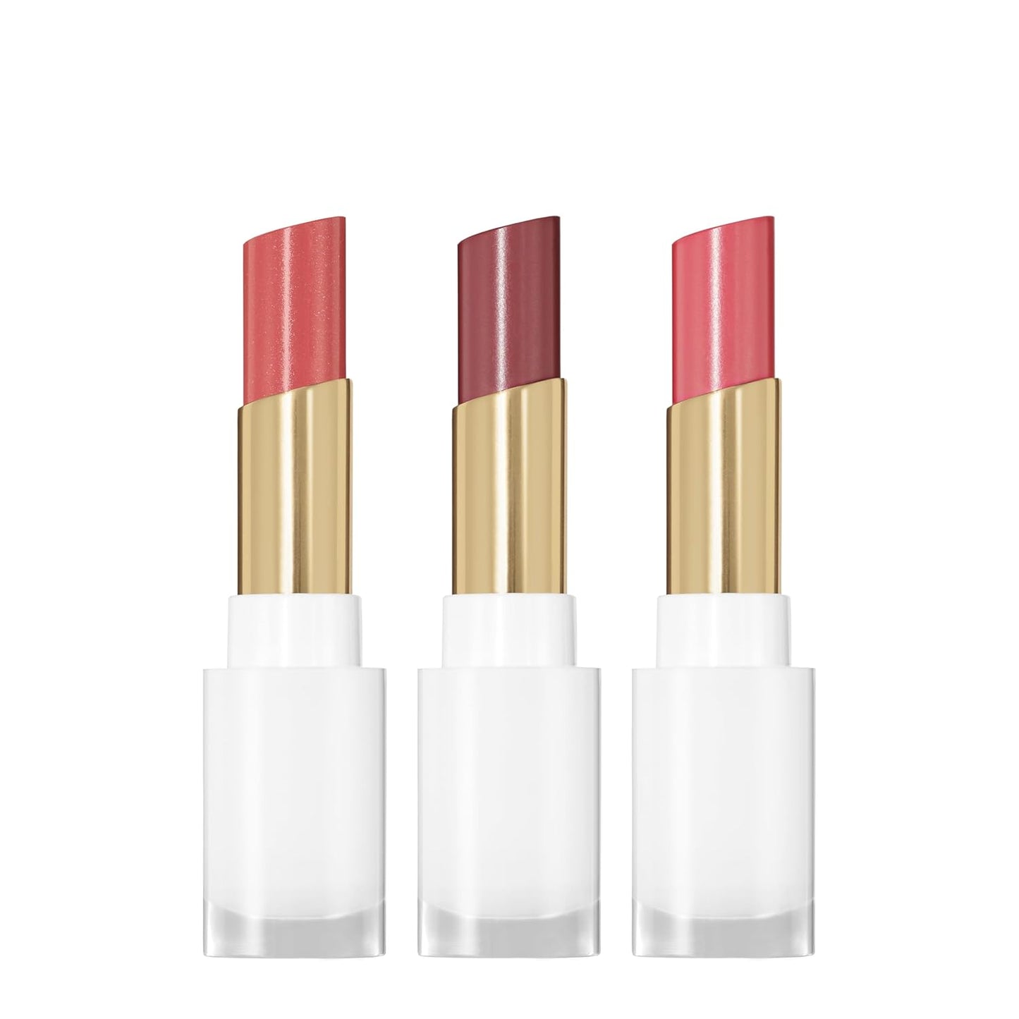 REVLON Super Lustrous Glass Shine Balm Gift Set, 3-Piece, Lipstick Multipack, Hydrating Tinted, Sheer Glossy Finish, 003 Honey Shine, 008 Rum Raisin, 006 Girly Swirly