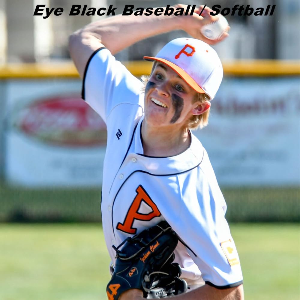 Mysense Black and White Face Body Paint Stick, Eye Black Stick for Sports Baseball Softball Football, Blendable Cream Facepaint for Halloween Costume Clown Skull Skeleton Cosplay Makeup