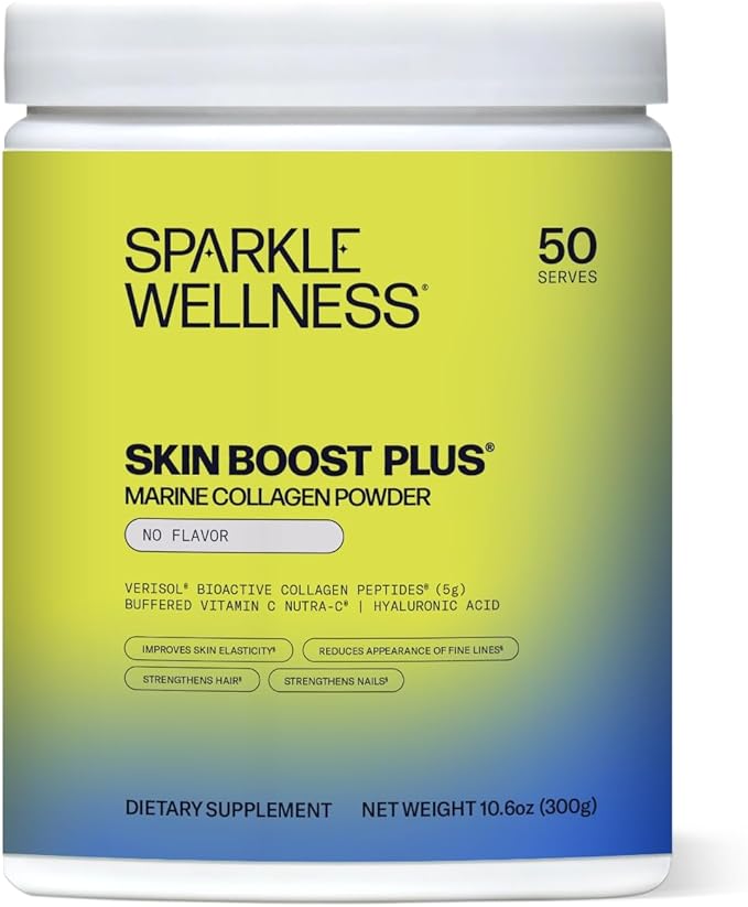 Marine Skin Boost Plus (No Flavor) [50-Serves] | Collagen Powder Supplement with Marine-derived VERISOL Bioactive Hydrolyzed Collagen Peptides, Vitamin C & Hyaluronic Acid