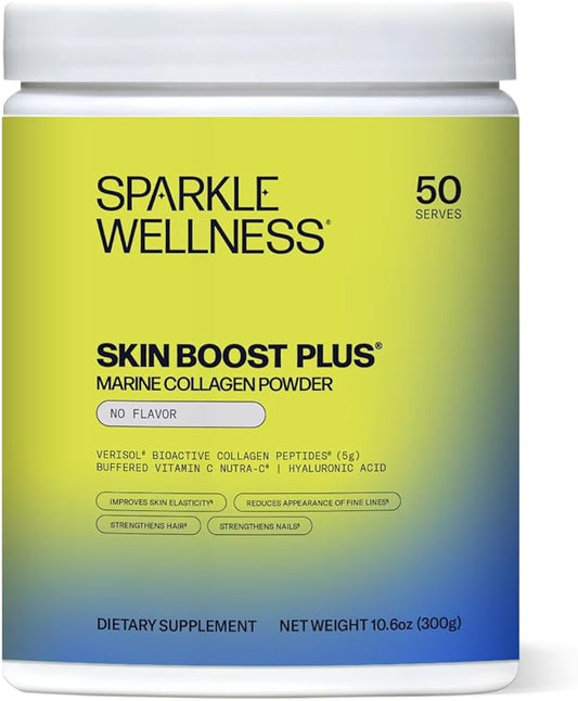 Marine Skin Boost Plus (No Flavor) [50-Serves] | Collagen Powder Supplement with Marine-derived VERISOL Bioactive Hydrolyzed Collagen Peptides, Vitamin C & Hyaluronic Acid