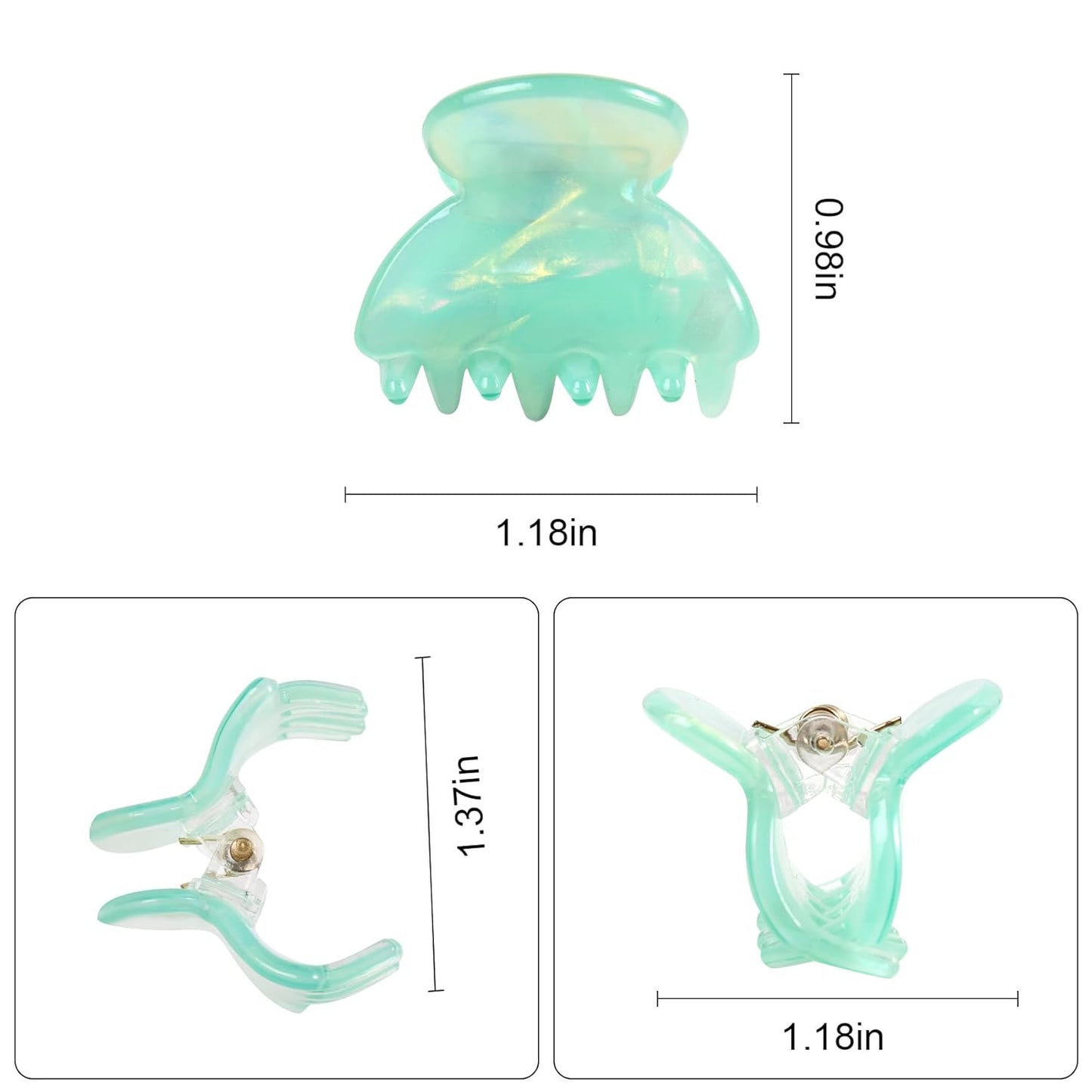 12Pcs Small Hair Claw Clips - Mini Hair Claw Clips for Girls and Women-Stylish Thin Hair Accessories Classic Hair Clips for Easy Styling-small butterfly (small hair clips1)