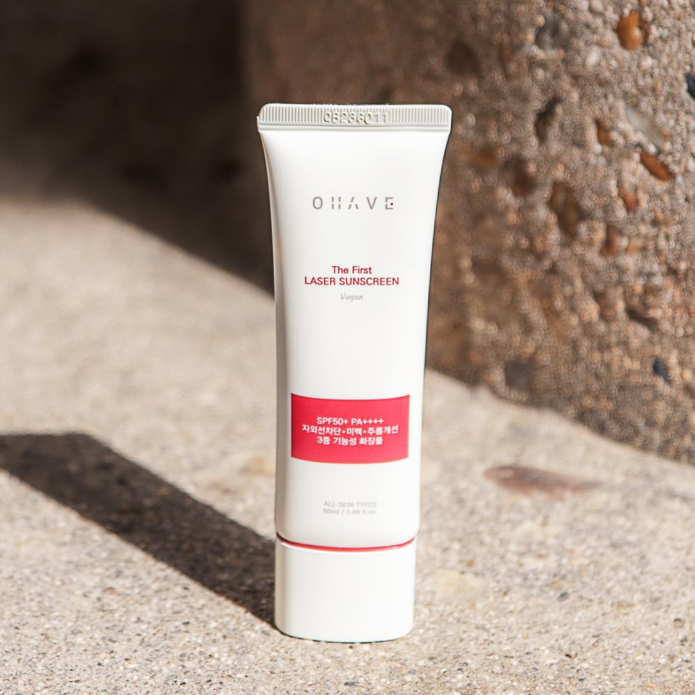 OHAVE Sunscreen SPF 50+ PA++++ Broad Spectrum Sunblock | Lightweight, Non-Greasy & Water-Resistant | Moisturizing UV Protection for Face & Body | UVA/UVB Defense | For Sensitive & All Skin Types