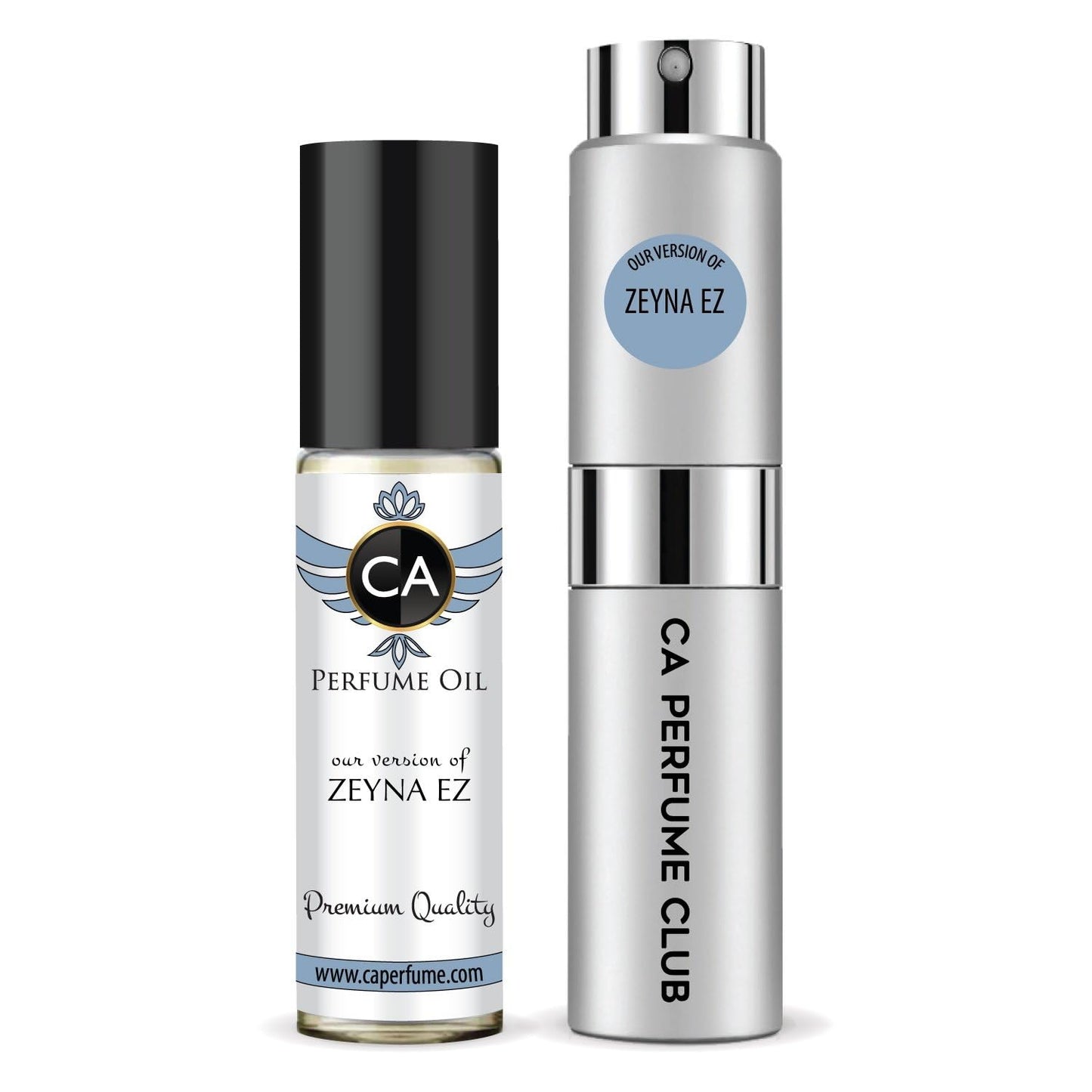 CA Perfume Duo Impression of Zeyna EZ For Men Perfume Layering Set Mens Cologne Long Lasting Travel Size EDP + Body Oil Roll-On Bottle 0.27 Fl Oz+0.33 Fl Oz