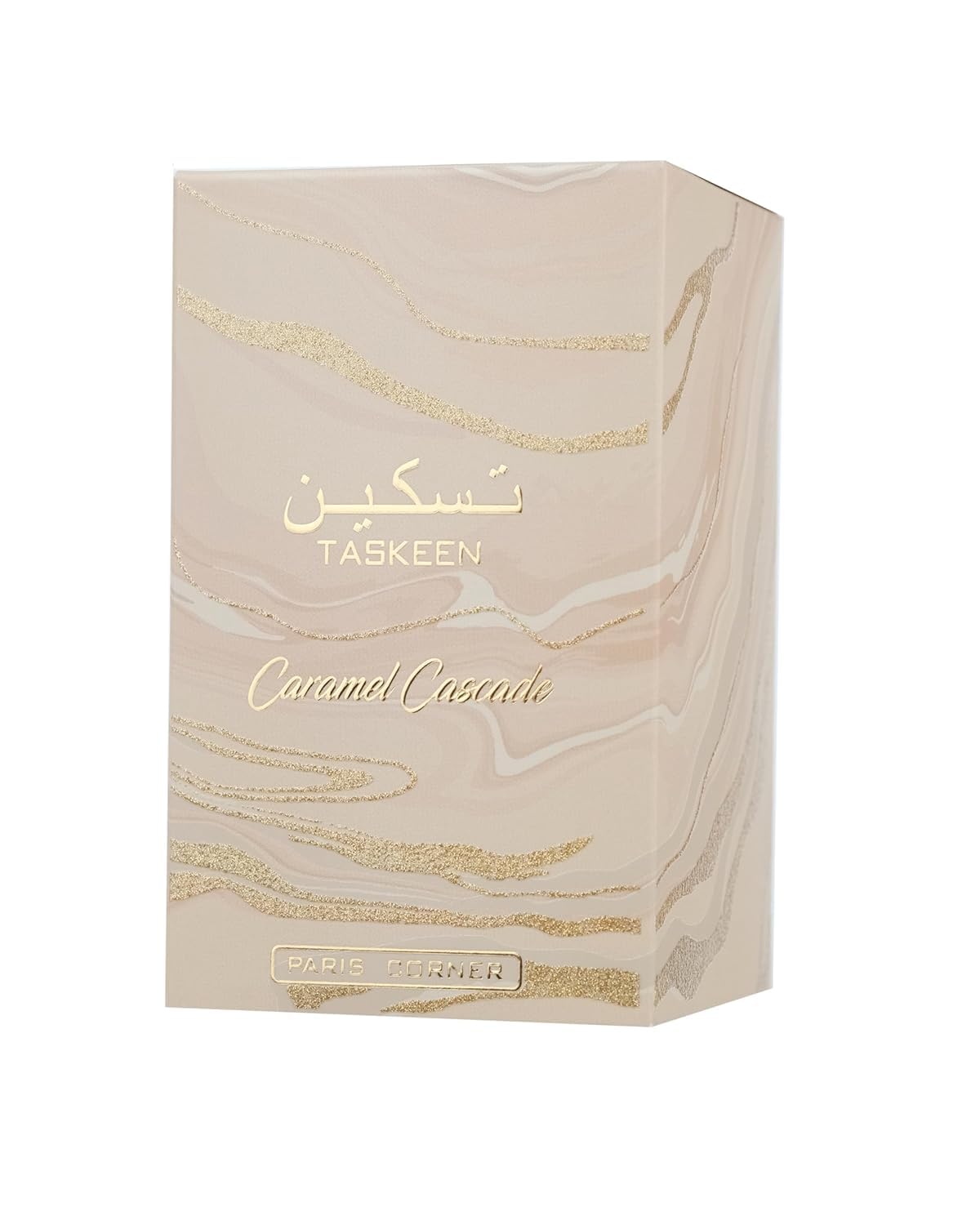 Paris Corner | Taskeen Caramel Cascade EDP - 3.4 Fl Oz | Sweet Elegance Perfume for Women and Men | Unisex Fragrance Featuring Caramel, Milk, Tonka Bean & Honey