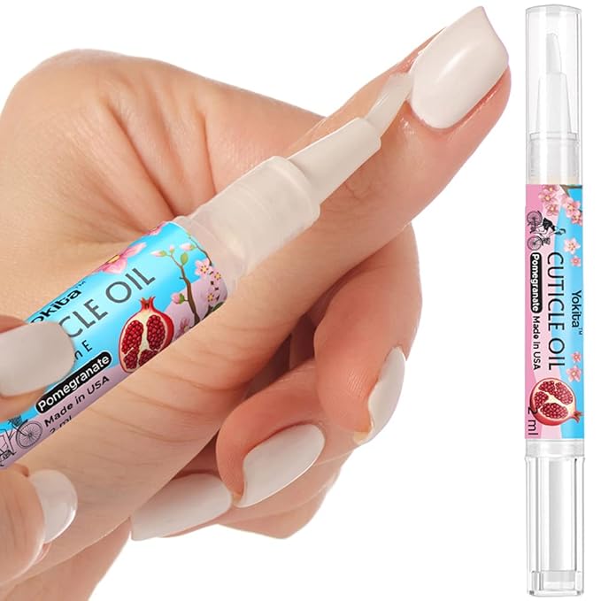 Premium Cuticle Oil Pen Milk and Honey Natural Healing Infused, Soothes and Moisturizes Cuticles with Vitamin E, 2 ML (Pomegranate)
