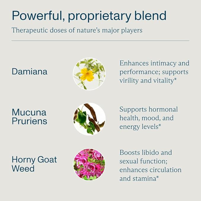 FOCL Male Libido Booster with Horny Goat Weed, Damiana, Tribulus Terrestris for Men - Supports Healthy Levels, Boost Stamina, Performance, Endurance, Male Enhancing Supplement Gummies