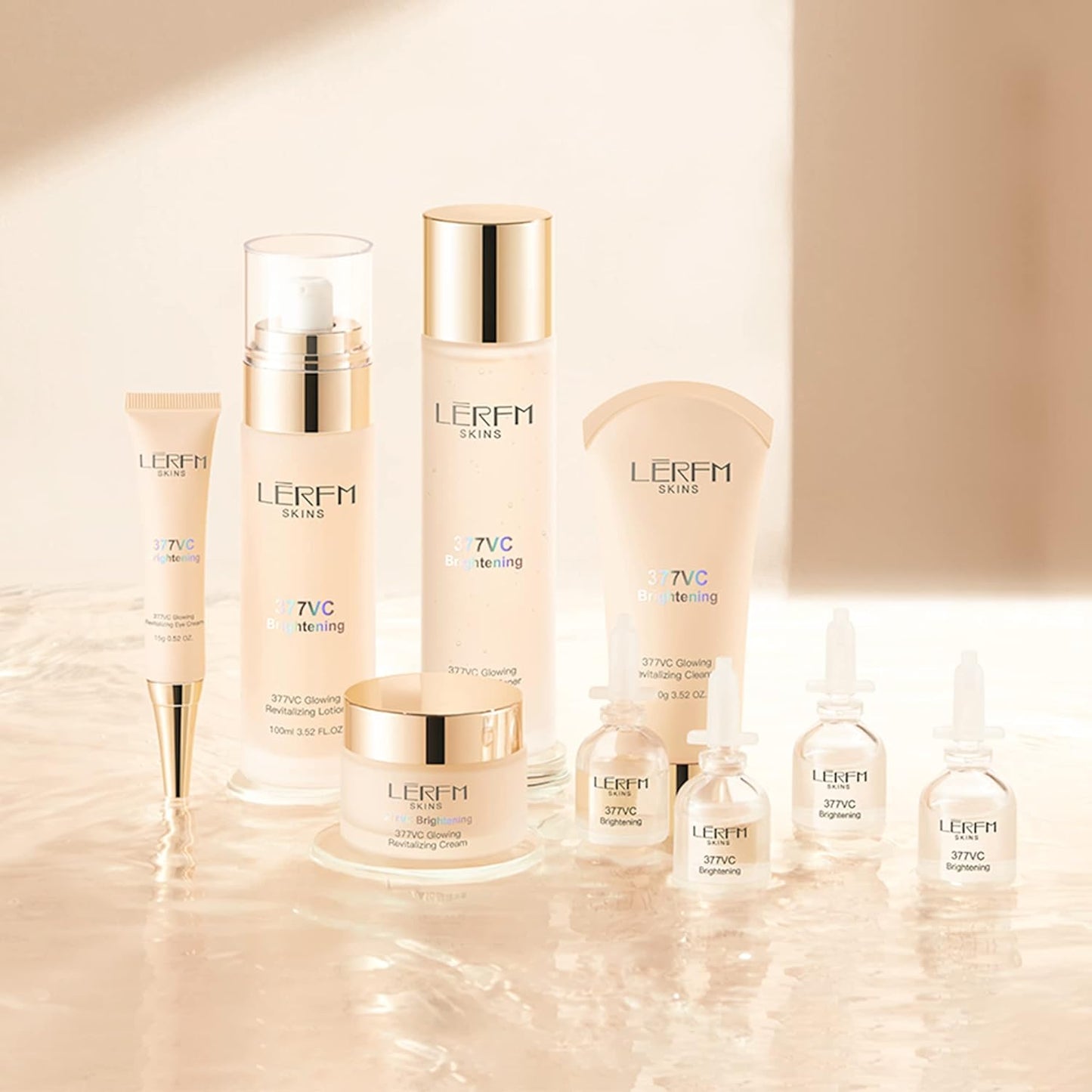 Skin Care Set 9 in 1 Facial Cleanser, Toner, Serum, Face Lotion, Cream & Eye Cream – Hydrating, Anti-Aging &Brightening Daily Routine for Glowing Skin