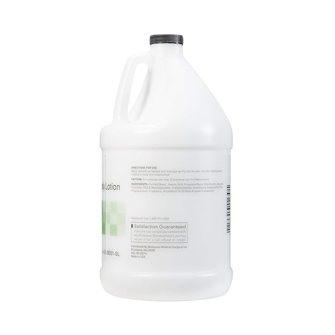 McKesson Moisturizing Hand and Body Lotion, 1 Gallon [Pack of 1] Bulk, Refill, For Dry, Crack, Sensitive Skin, Cucumber Melon Scent