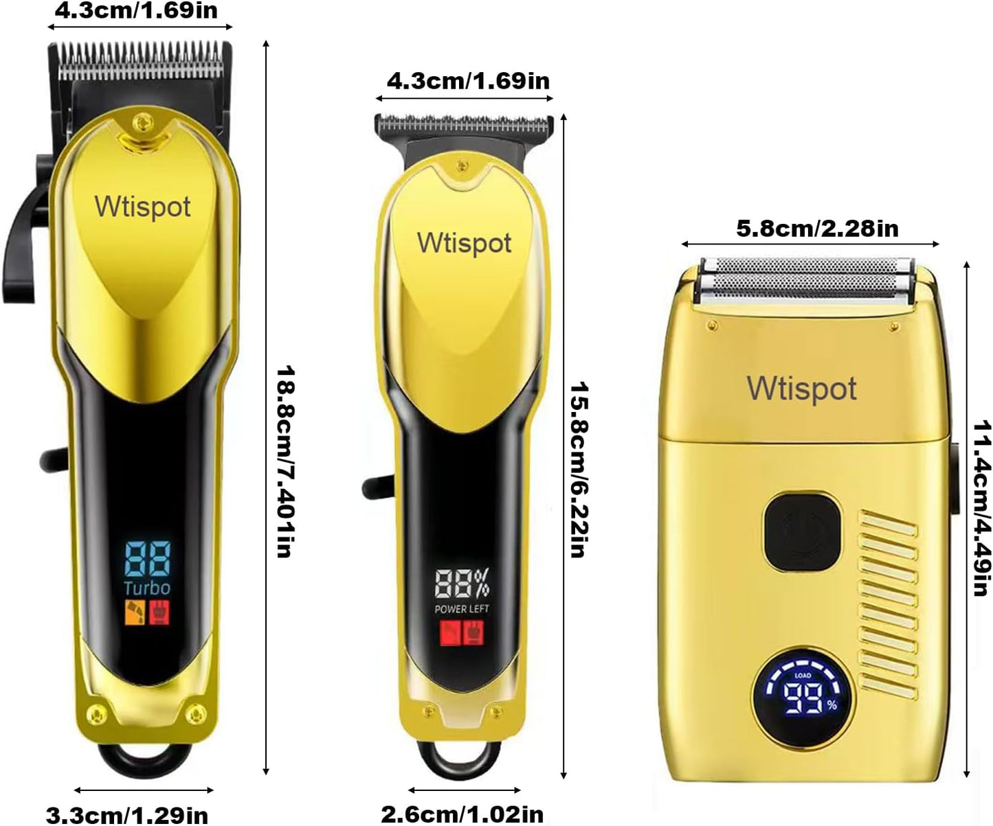 Hair Clippers Set for Men,Hair Clipper Trimmer with LED Display, Professional Cordless Hair Clipper Shaver Beard Trimmer, Hair Cutting Machine for Men, Holiday Gift for Father's Day Gift(with Apron)