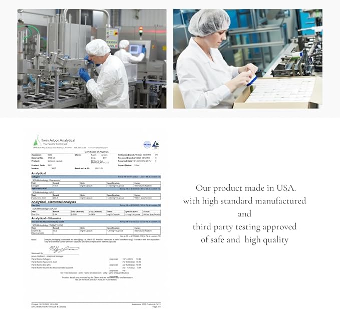 Skincare Capsule-Multivitamin for Support Skin - Hyaluronic Acid, Collagen, and Niacinamide Hydrating from Within, Supplement for Healthy Glow Skin.