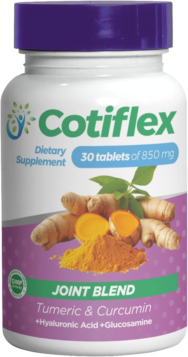 Dietary supplement for joints | With hyaluronic acid, turmeric, glucosamine sulfate and magnesium oxide | Promotes joint mobility, lubrication and flexibility | 30 capsules of 850 mg each