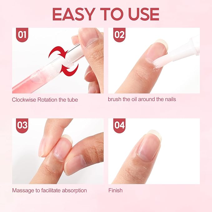 Peacecolor 16Pcs Cuticle Oil Pen for Nails Portable Nail Moist Nail Strengthener Nail Care Kit for Nail Treatment Care Nail Softener and Strengthener