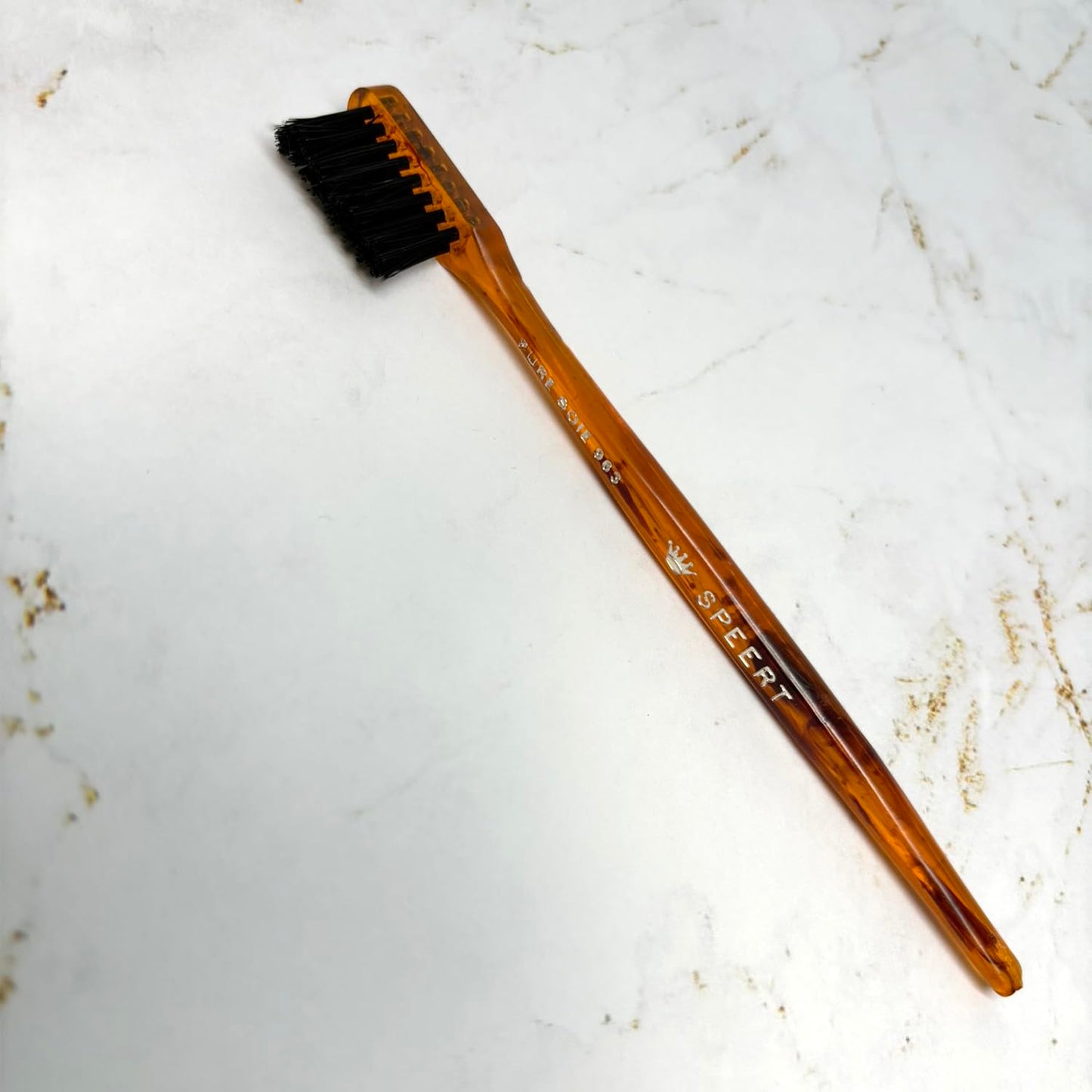 #963 Handmade Eyebrow Brush Tortoise Havana Acetate Smooth Tame Edges Style Eyebrows Detangling Parting Grooming Teasing Hair Styling Hairdresser Barber Hairdressing Wet Dry Pocket Women Men