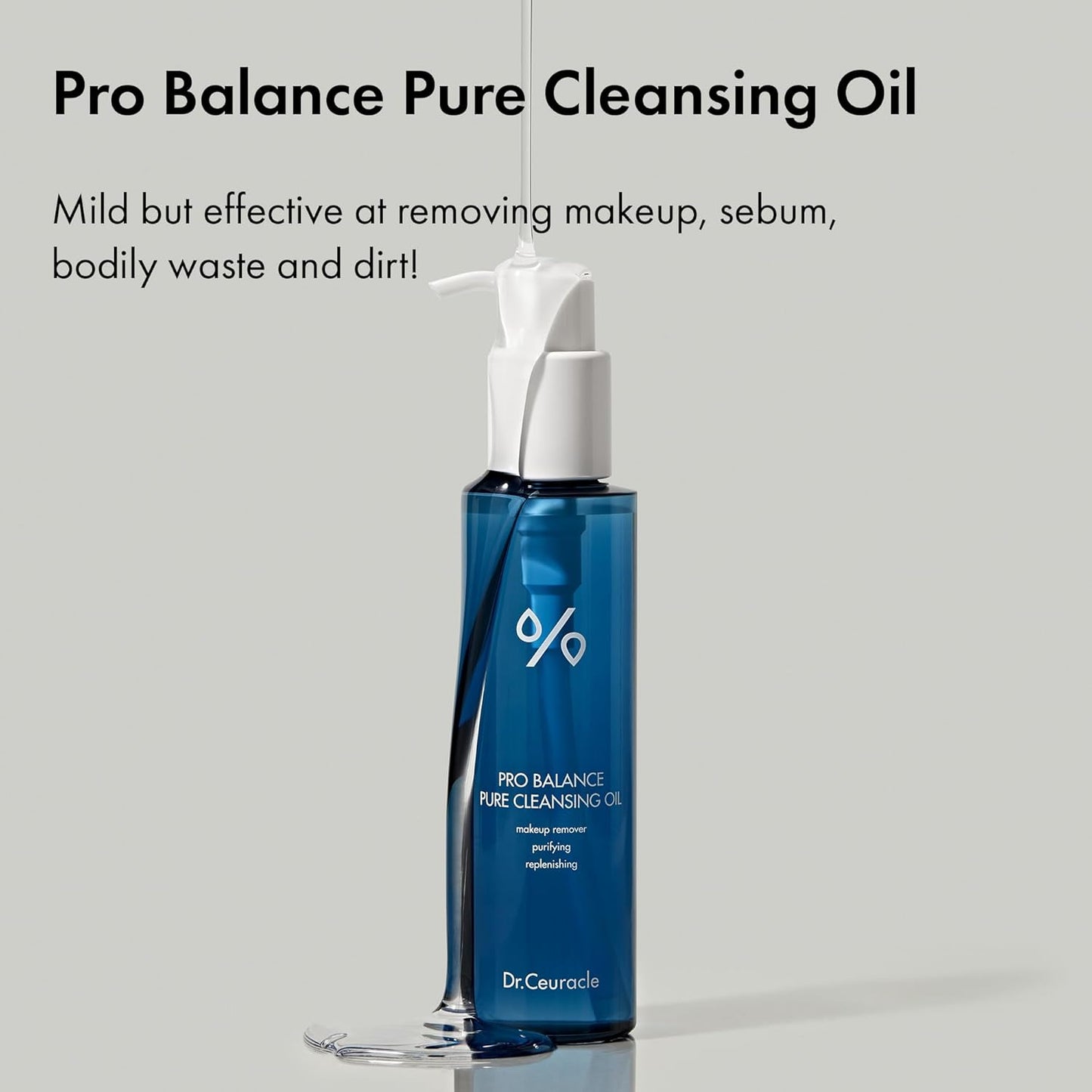 Dr.Ceuracle Pro Balance Pure Cleansing Oil - Makeup Sunscreen Remover Oil Cleanser, Korean Facial Cleanser with Hydrating Finish (155 ml / 5.24 fl. oz.)