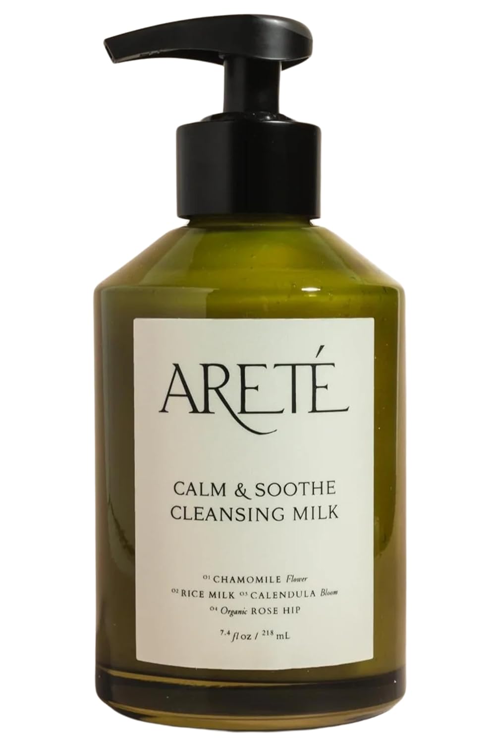 ARETÉ Calm & Soothing Cleansing Milk 2 in 1 Shampoo and Body Wash for Sensitive Skin, Vegan, Cruelty Free, Made in USA, Ideal for Men & Women, Gentle Formula, 7.4oz