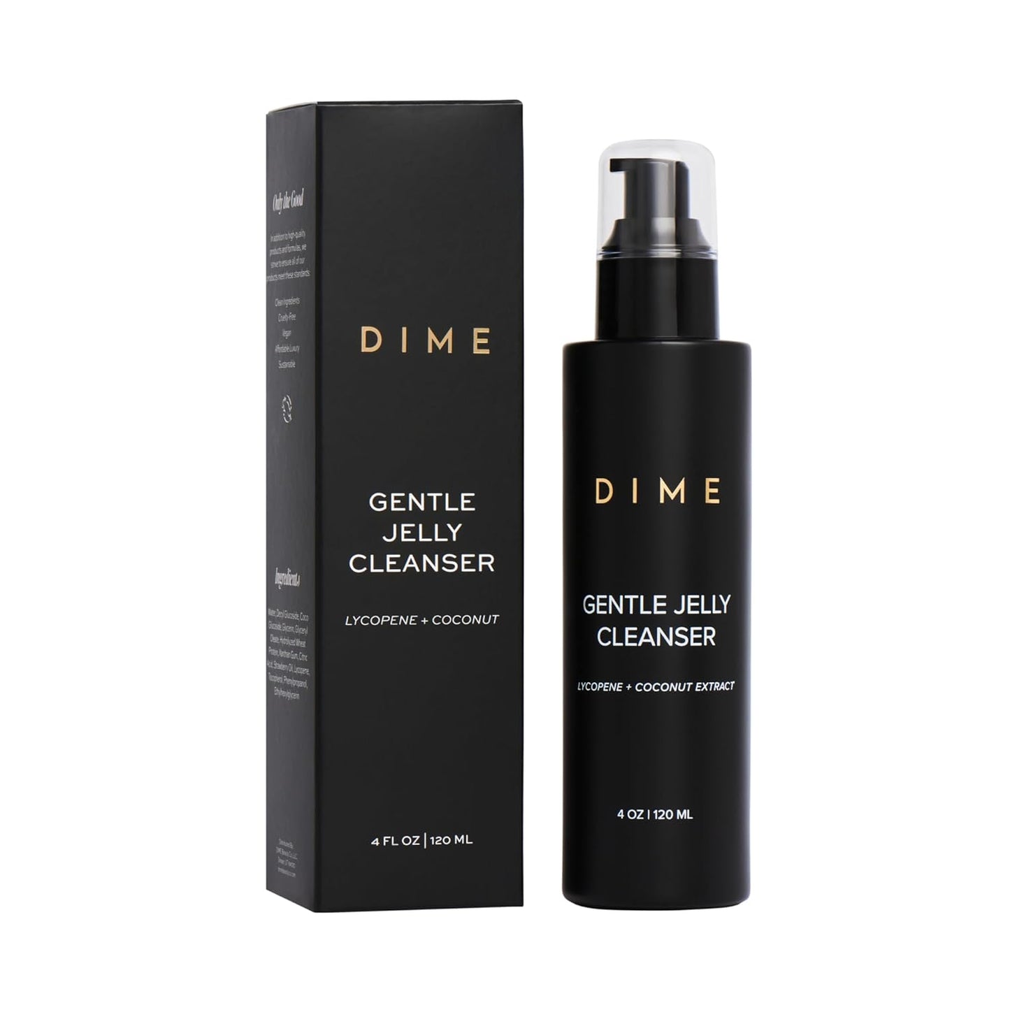 DIME Beauty Gentle Jelly Cleanser, Hydrating Facial Cleanser and Makeup Remover with Vitamin E, Face Wash for Sensitive Skin, 4 oz (120 ml)