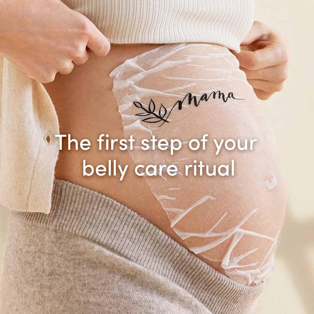 Evereden Soothing Belly Mask - 4 Belly Masks for Pregnant Women - One Size - Hydrating, Nourishing, & Soothing Pregnancy Skin Care Belly Masks - Clean & Vegan Pregnancy & Maternity Products