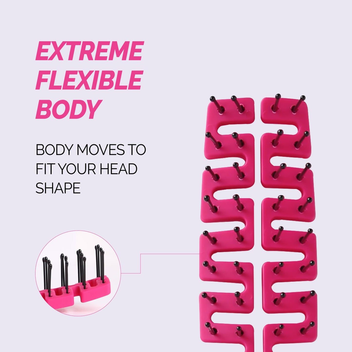 Compact Folding Hair Brush with Mirror - Detangling Comb for Adults & Kids, Portable for Travel & Storage, Wet & Dry Hair