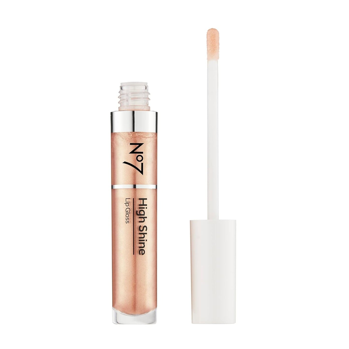 No7 High Shine Lip Gloss - Honey Bloom - Moisturizing, High-Shine Lip Gloss with Jojoba Oil for Lips - Hydrating, Longwear Lip Makeup - Non-Sticky Formula (8ml)