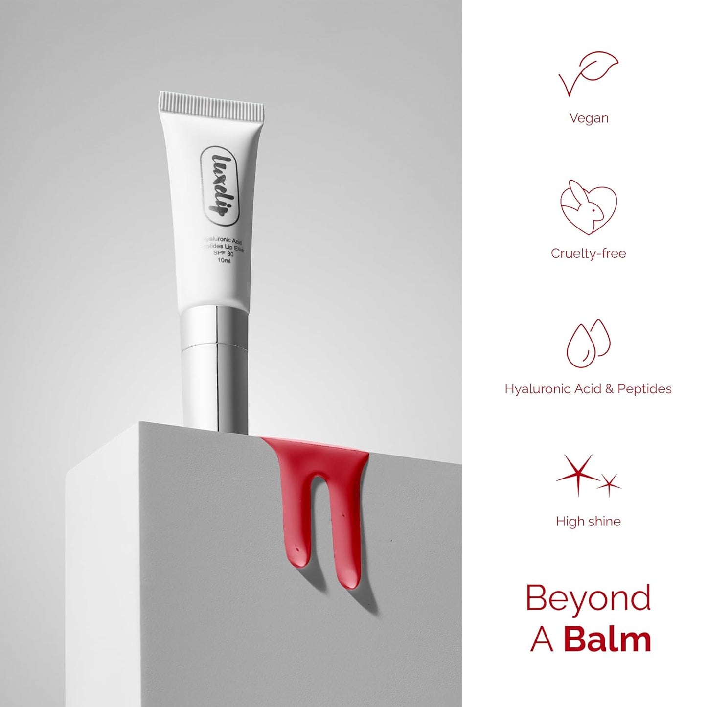 Tinted Lip Balm Elixir – Hydrating Vegan Lip Care with Sheer Color & Moisturizing Glow – Non-Sticky Nourishing, Lip Plumping Treatment for Soft, Smooth Lips (Rosewood 10ml)