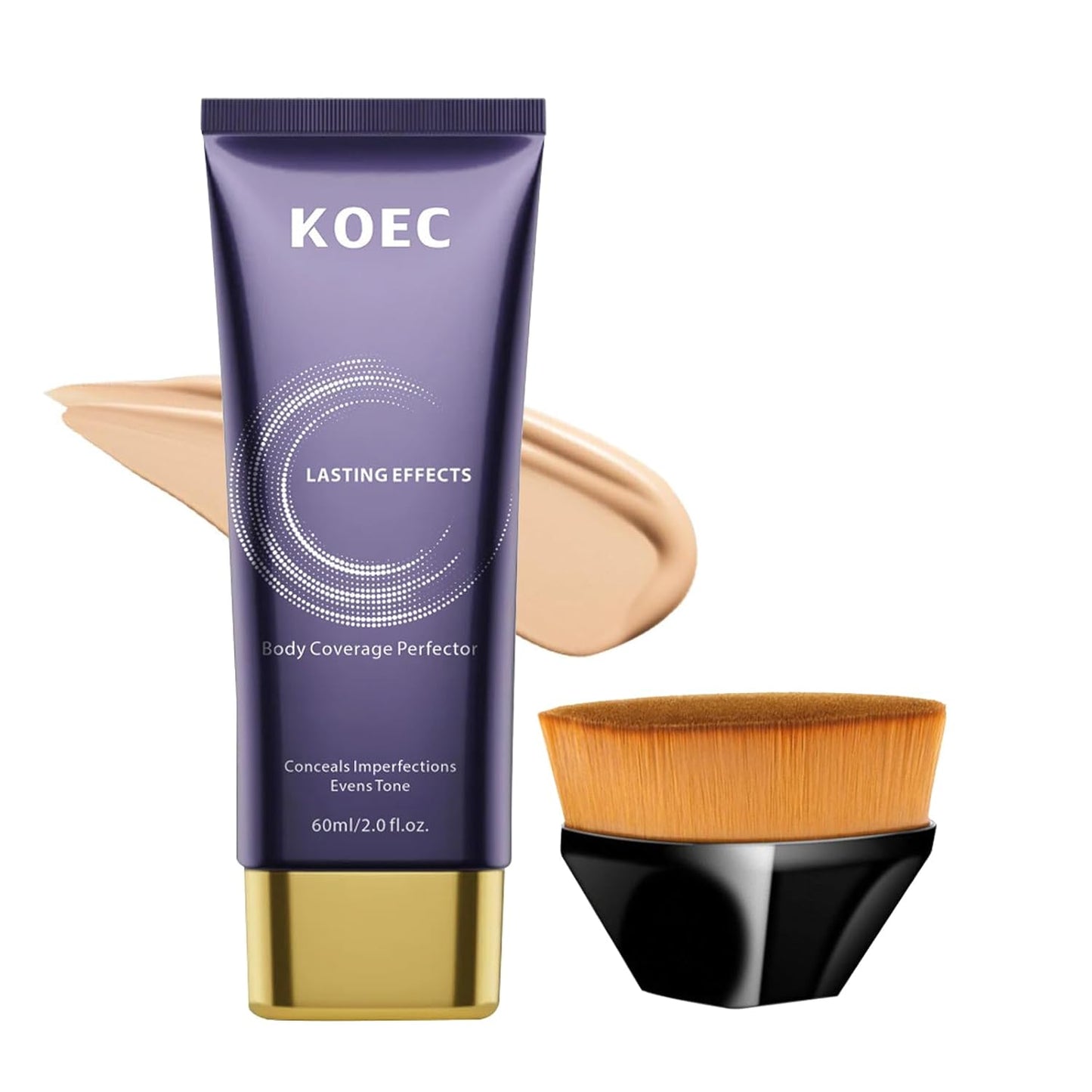 Body Makeup Waterproof No Transfer - All Over Complexion Perfector, Leg Makeup for Blurring Scars,Body Coverage Perfector Skin-Friendly,Tattoo Cover UP Natural Radiant and Lasting (Brush Included)