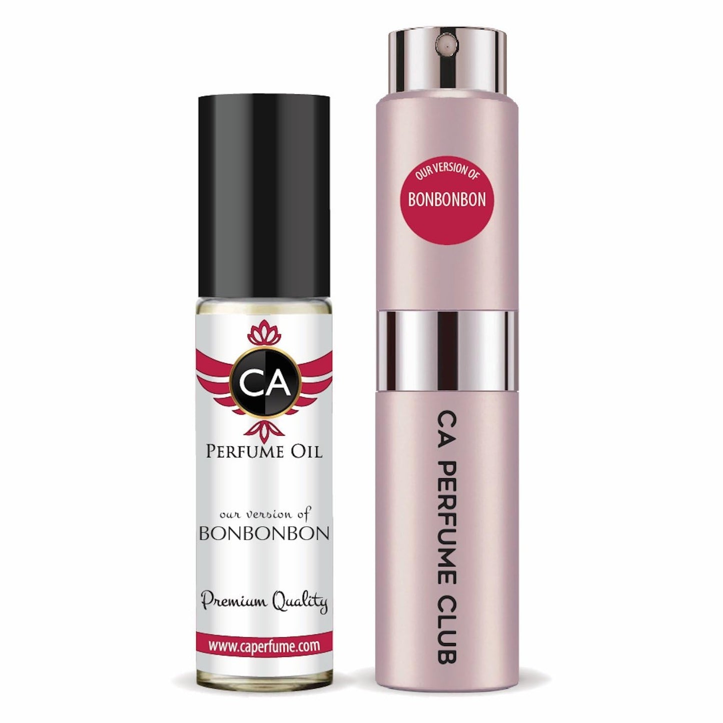 CA Perfume Duo Impression of Bonbonbon For Women Perfume Layering Set Long Lasting Travel Size EDP + Body Oil Roll-On Bottle 0.27 Fl Oz+0.33 Fl Oz