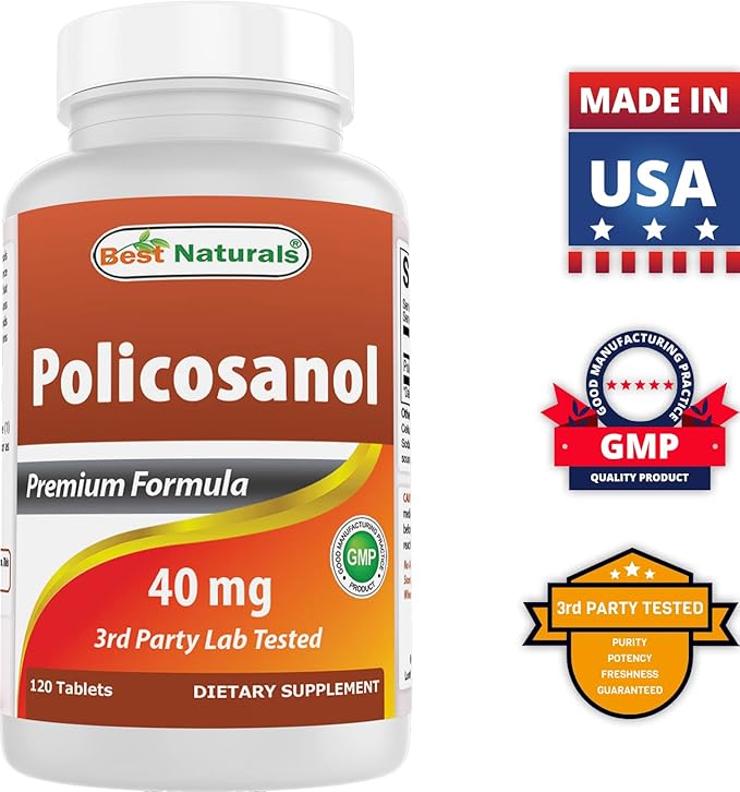 Best Naturals Policosanol 40mg 120 Tablets - Promotes Healthy Cardiovascular Function*