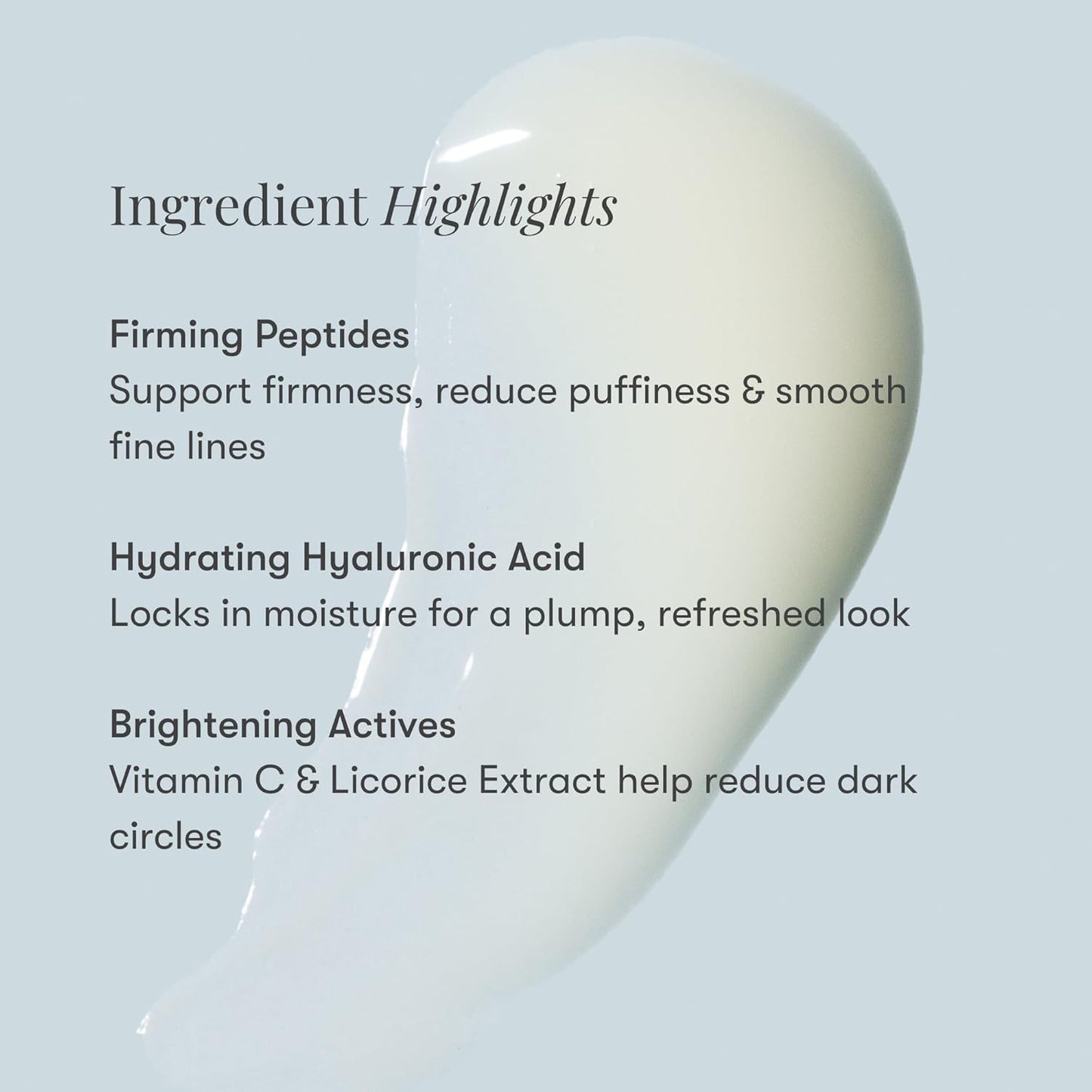 Daily Practice Dr. B Firm and Restore Eye Cream - Anti-Aging Under Eye Cream with Peptides & Hyaluronic Acid - Brightening, Hydrating for Dark Circles & Puffiness - Paraben- & Phthalate-Free - 15ml