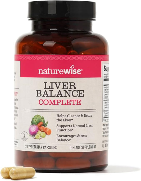 NatureWise Liver Detox Cleanse Supplement (60 (120 Veg
