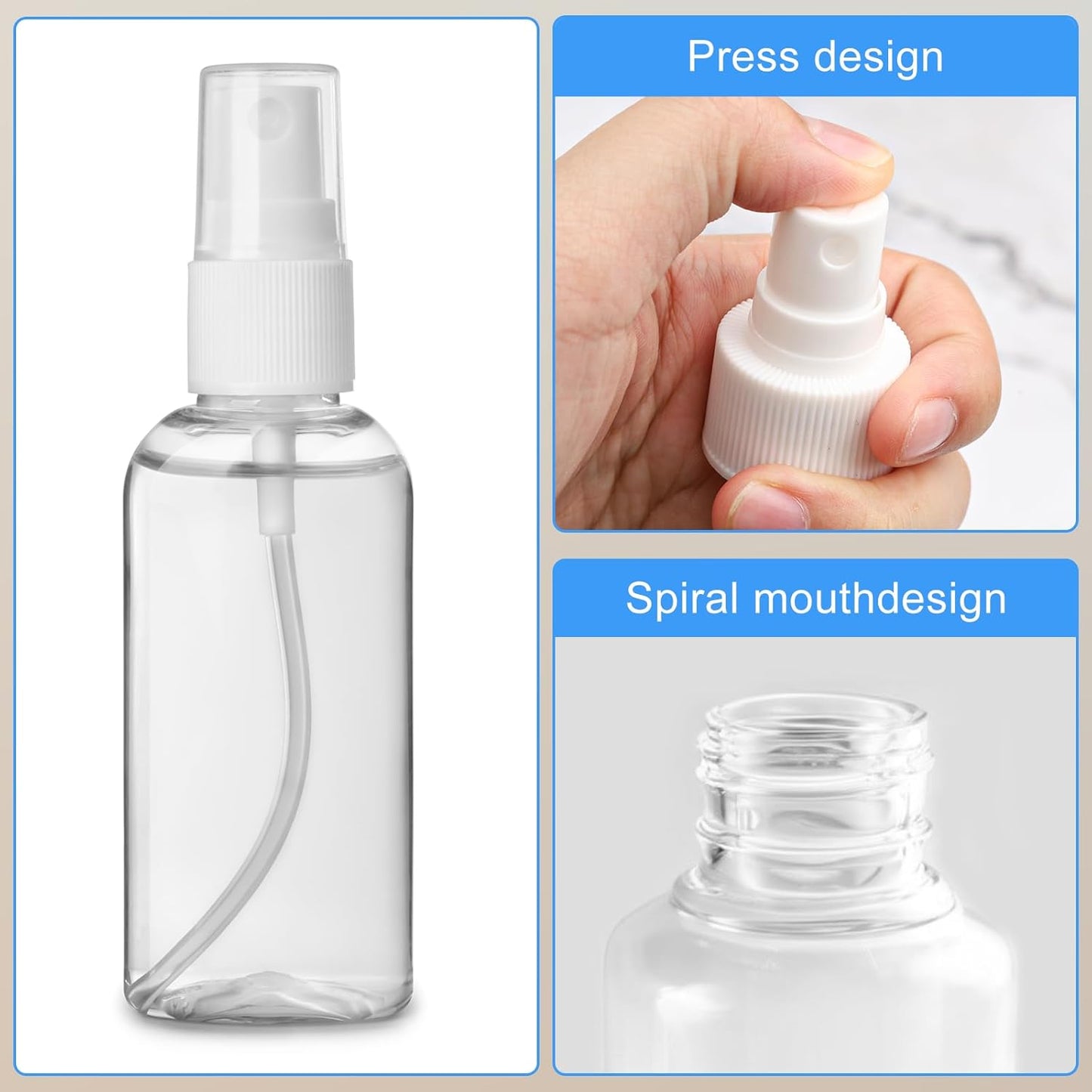 8 PCS Fine Mist Spray Bottle Top Nozzles - Plastic Spray Bottle Nozzle Cap, Nozzle Sprayer Tops Replacement, Plastic Sprays Bottles Replacement Pump Oils Sprays Top for Essential Oils(Black,White)