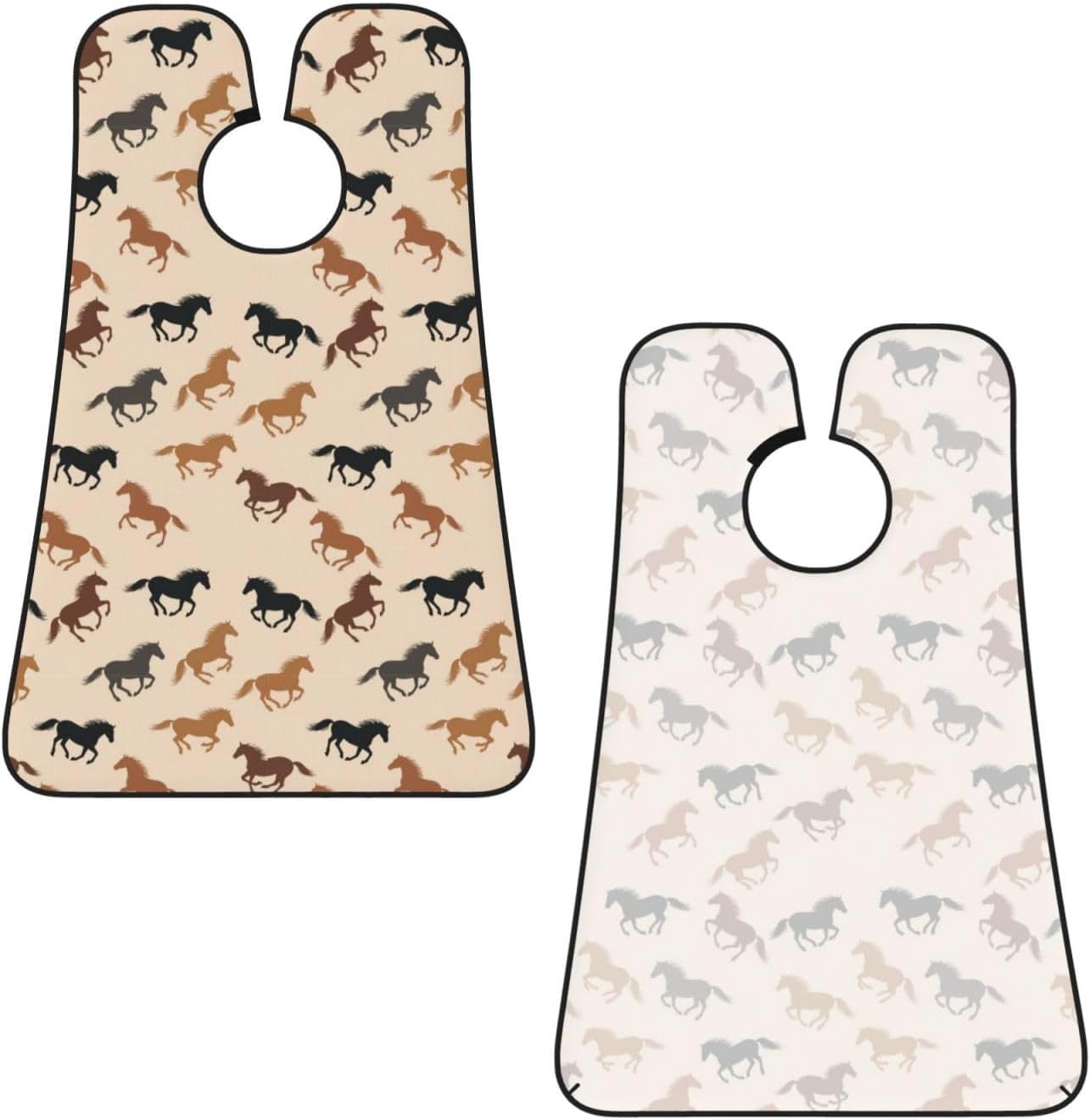 Non-Stick Beard Shaving Bib, Hair Catcher Apron with Suction Cups, Waterproof Grooming Tool for Men Husband, Wild Horse Racing Shave Bib