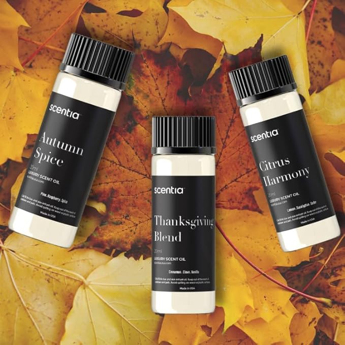 Seasonal Fragrance Oil Set – Warm Cinnamon, Lemon,Eucalyptus, Sage, Cedar & Pine Spice – 3x20ml Aromatherapy Essential Oils for Diffusers, Candle Making, Mothers Day Gift
