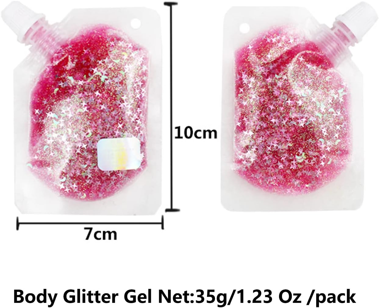 MEICOLY Red Body Glitter,Sparkling Christmas Face Glitter,Stocking Stuffers for Christmas,Glitter Face Paint for Women and Kids,Mermaid Sequins Chunky Glitter for Face,Body,Hair,Christmas Body Glitter