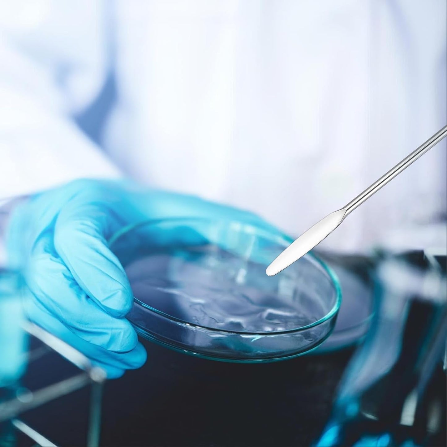 Stainless Steel Makeup Spatula with Leather Case, 3PCS Beauty Face Cream Applicator Double Edged Face Mask Spatulas Cosmetic Mixing Tools for Foundation, Face Cream, and Beauty Applications