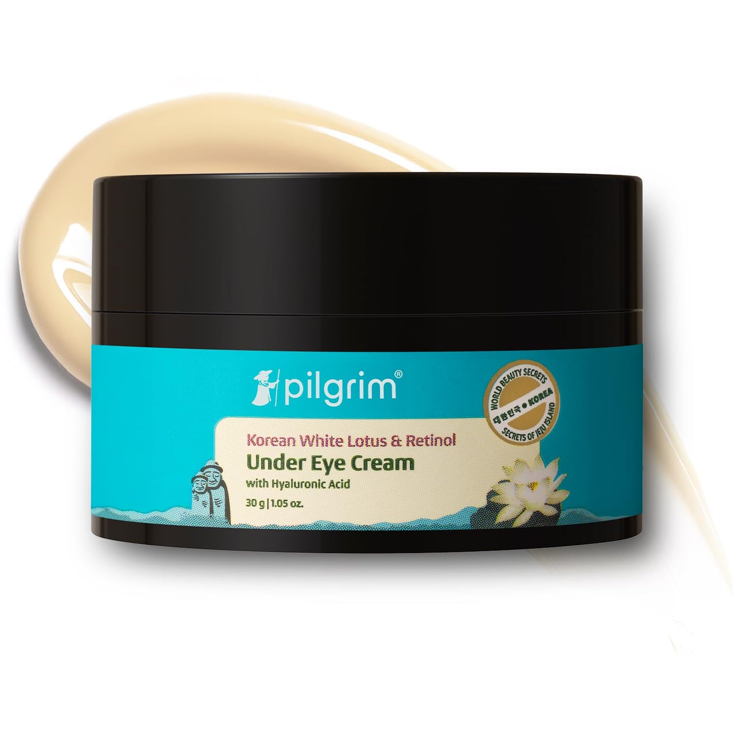 Pilgrim Retinol Under Eye Cream | Korean Skincare with Vitamin C & Hyaluronic Acid | Reduces Dark Circles, Puffiness & Signs of Aging | Hydrating Under Eye Cream | 1.06 Oz (30gm)