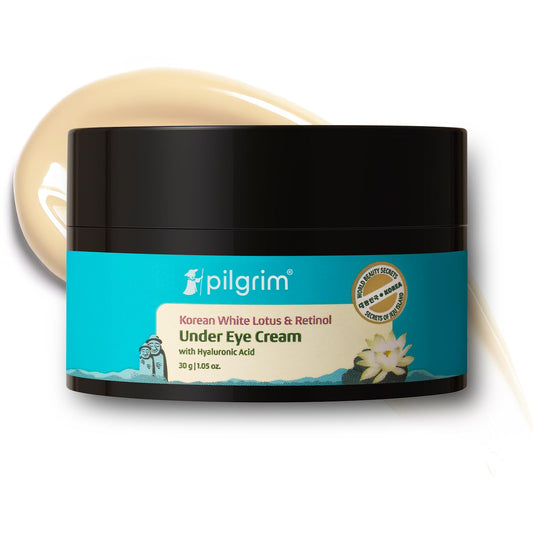 Pilgrim Retinol Under Eye Cream | Korean Skincare with Vitamin C & Hyaluronic Acid | Reduces Dark Circles, Puffiness & Signs of Aging | Hydrating Under Eye Cream | 1.06 Oz (30gm)