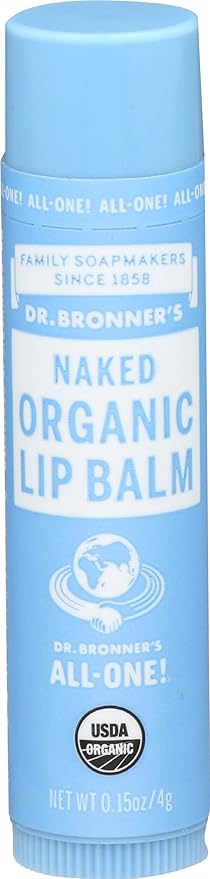 Dr Bronner's, Lip Balm Naked Organic, 0.15 Ounce