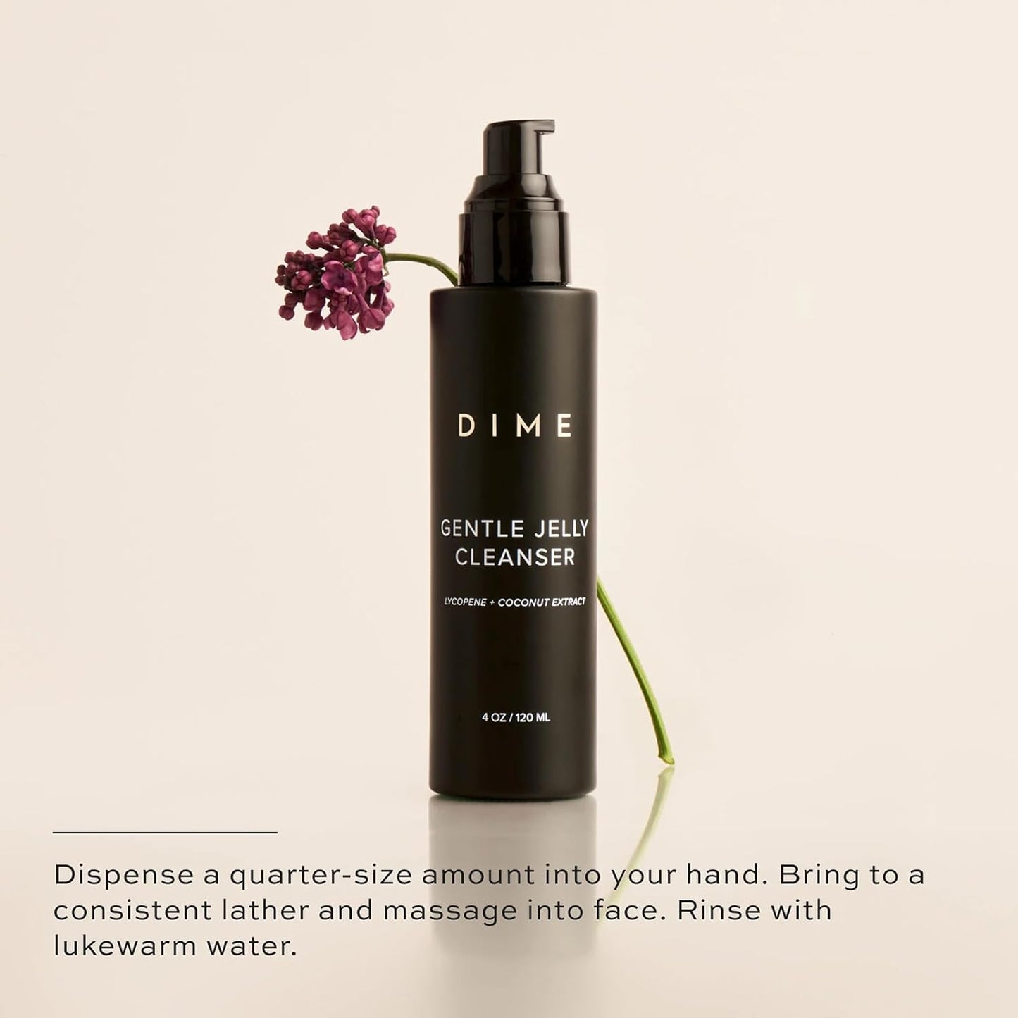 DIME Beauty Gentle Jelly Cleanser, Hydrating Facial Cleanser and Makeup Remover with Vitamin E, Face Wash for Sensitive Skin, 4 oz (120 ml)