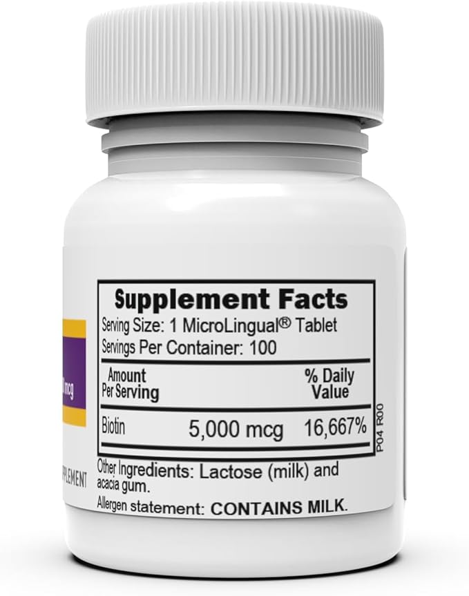 Superior Source Biotin 5000 mcg - Daily Supplement Supports Hair Health & Growth - Natural Biotin Supplement Aids Healthy Nails & Skin - 100 Sublingual Dissolving Tablets