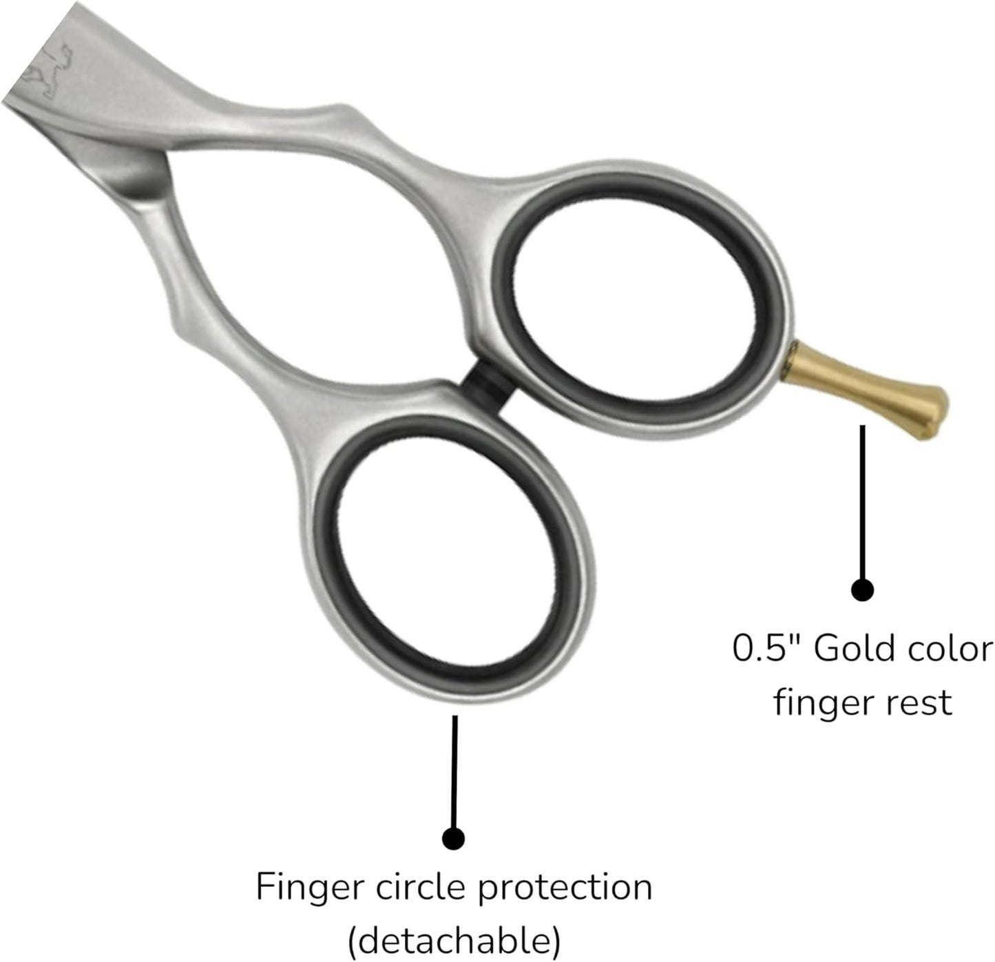 Generic Hair Cutting Scissors, Schönn Hair Scissor, Professional 6.5 inch Right-Handed Barber Shears - German Stainless Steel, Hand Sharpened (Silver/Gold), SCH-CLS-01