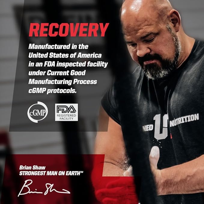 Undefined Nutrition Recovery by Brian Shaw - Oral Liquid Hyaluronic Acid (HA) + MSM - Protects Joints and Muscles, Reduces Post Workout Soreness – Joint and Connective Tissue Repair Supplement – 24 oz