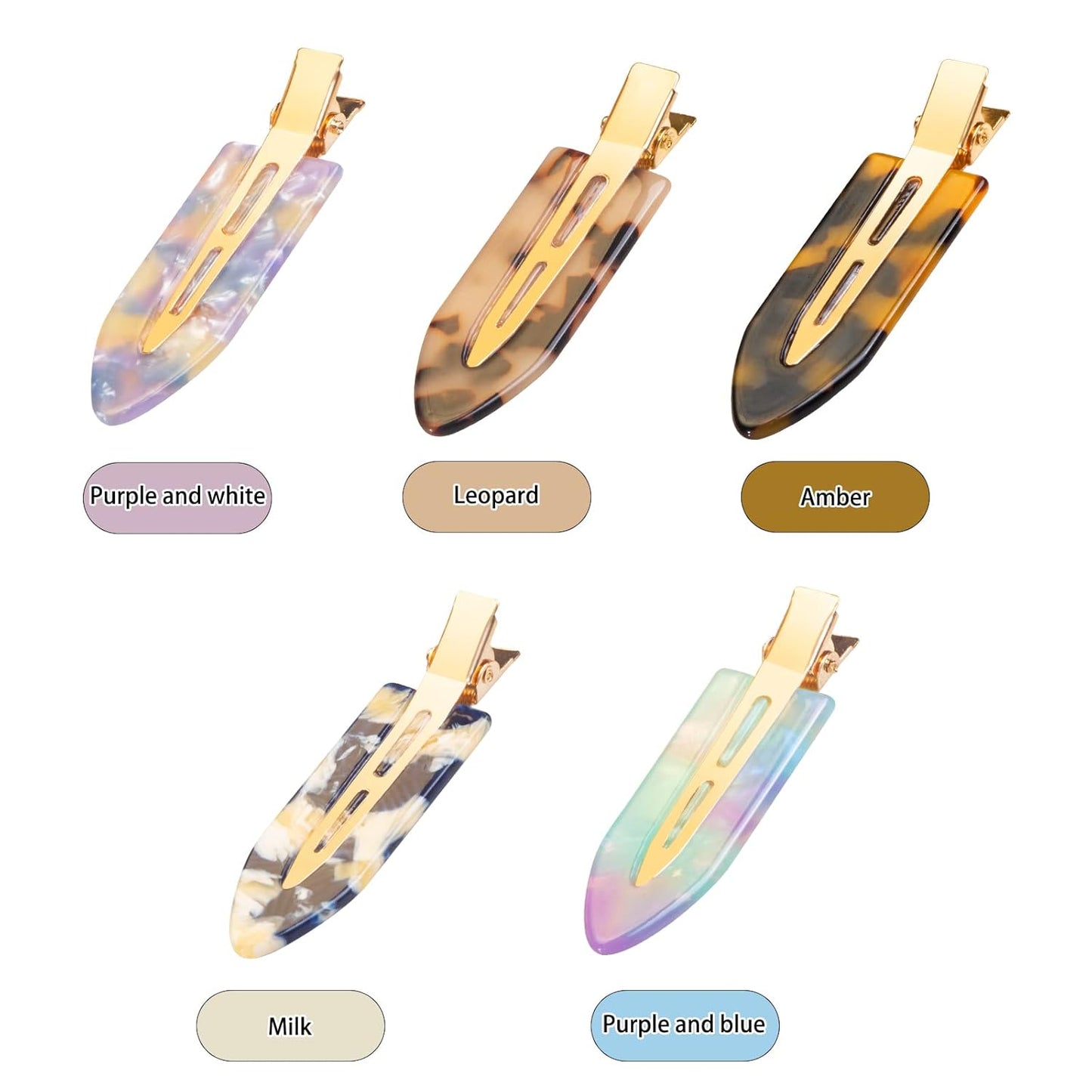 10 Pcs No Bend Hair Clips for Women Styling Sectioning, Gingbiss 2.7" No Crease Bangs Hair Clips, Curl Pin Clips with Storage Box for Hairstyle Bangs Waves Makeup Application, 10 Colors