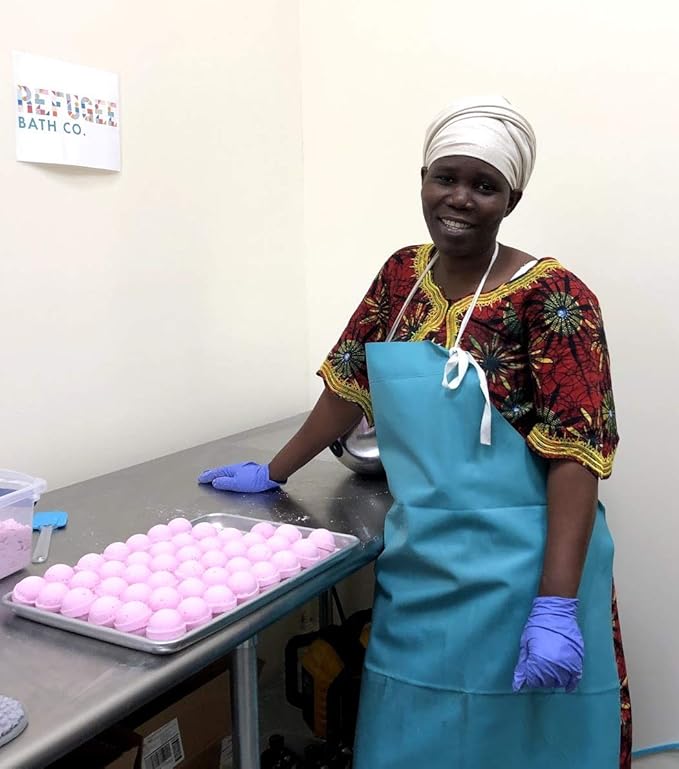 Variety Pack Bath Bombs 2.5 oz. Each Cocoa Butter and Plant-Based Ingredients Support Refugee Employment in USA (Variety 12 Pack)